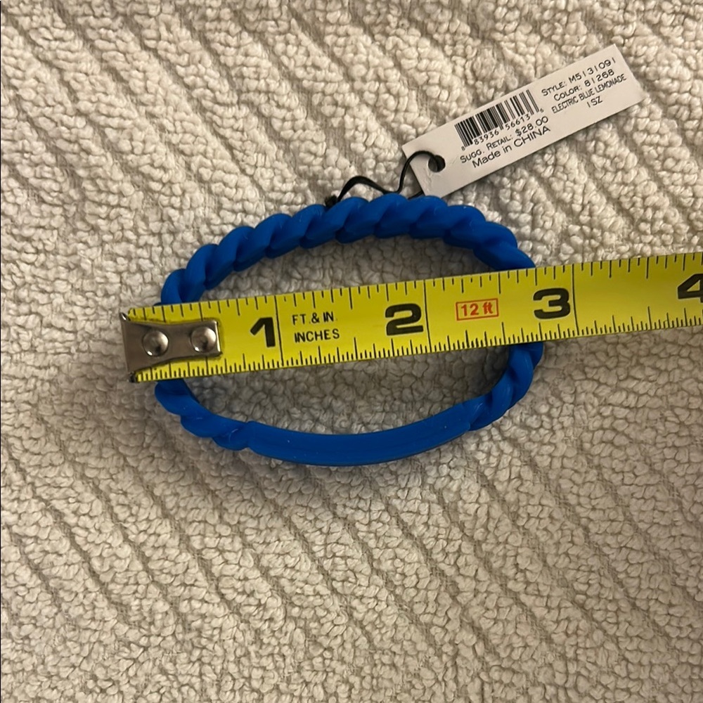 Marc by Marc Jacobs Electric Blue Silicone Bracelet One Size - Picture 5 of 8